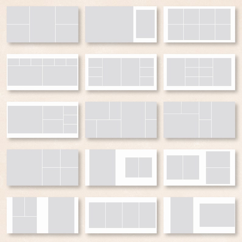 5x5 Photo Collage Template Wedding Album Template Etsy