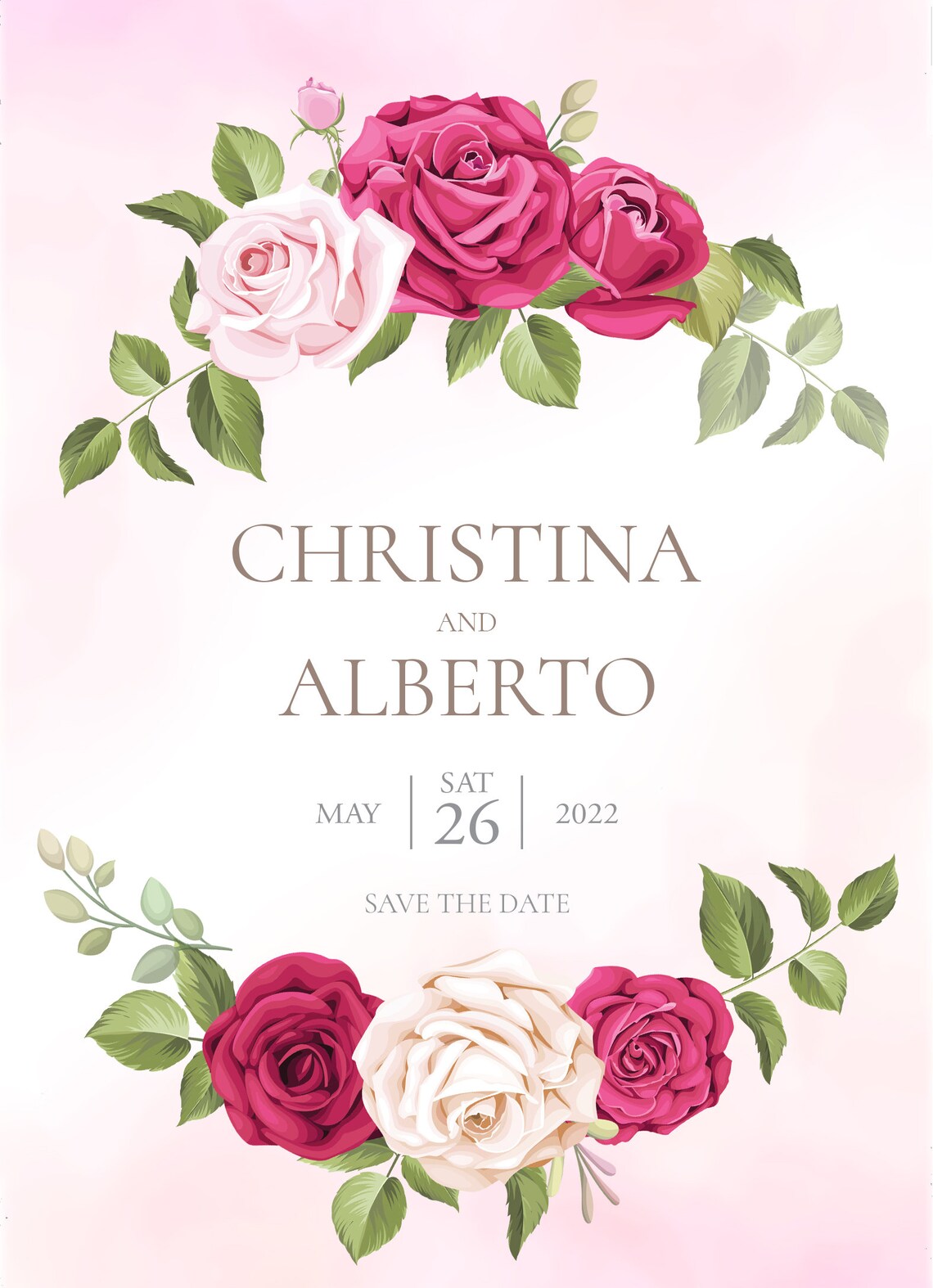 5 x 7 Wedding Invitation Photoshop Template Wedding | Etsy