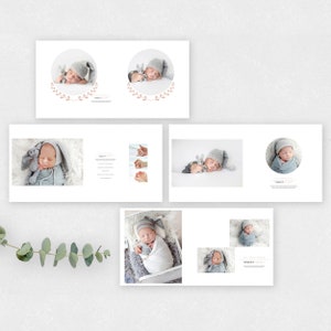 12x12 Photography Album Template for Photoshop Baby Album Template for Photographers - Baby's First Year Album Template, INSTANT DOWNLOAD!