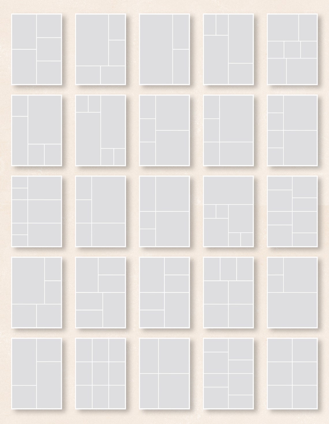 50 A4 Photo Collage Template Wedding Photo Collage Template Etsy UK