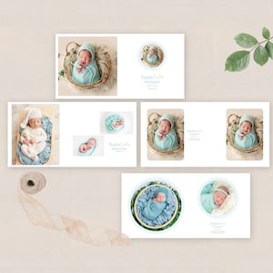 12x12 Photography Album Template for Photoshop Baby Album Template for Photographers - Baby&#39;s First Year Album Template, INSTANT DOWNLOAD!