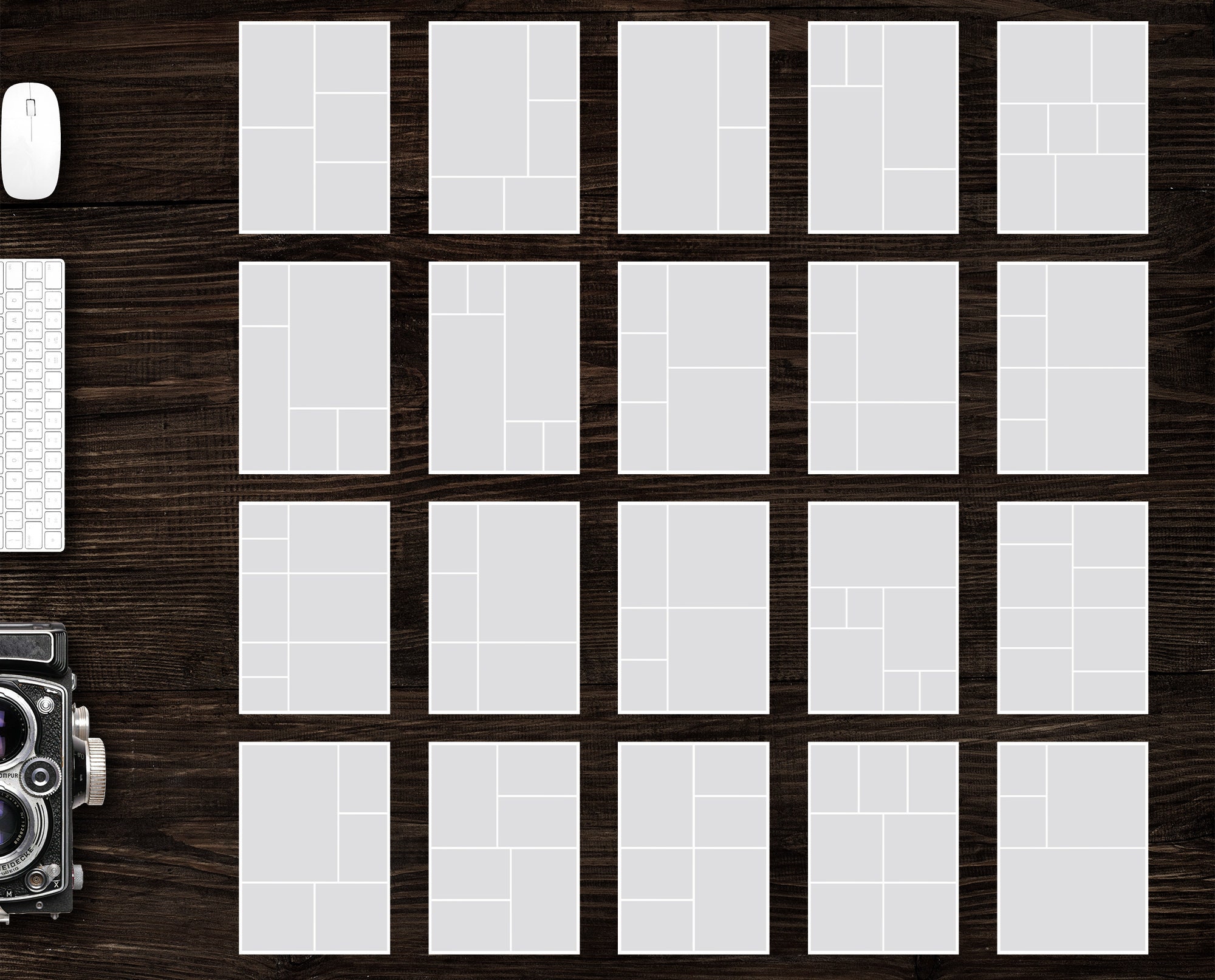 50 A4 Photo collage Template Wedding Photo Collage Template Etsy