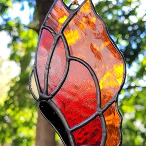 Stained Glass Butterfly Orange