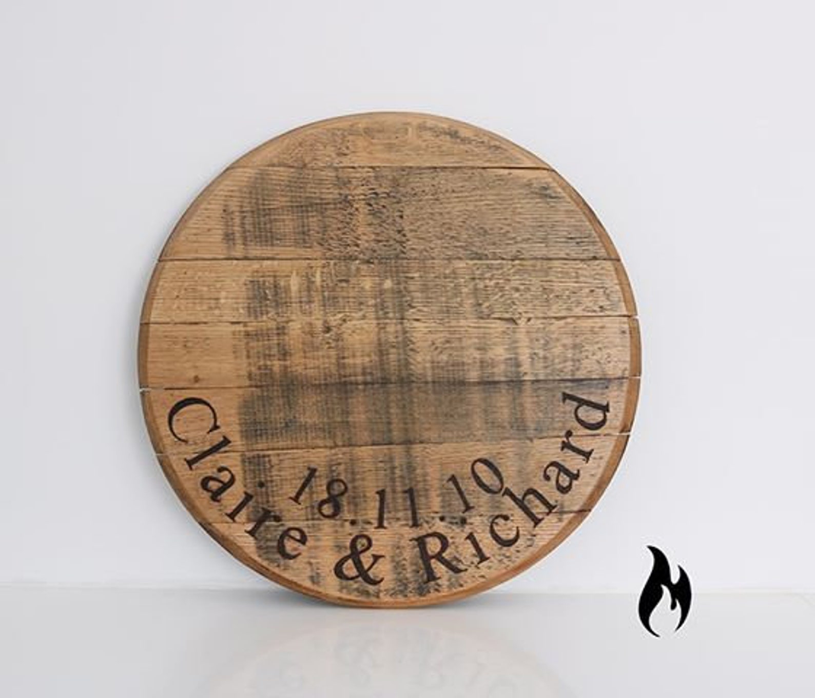 Artizan Rustic whisky barrel lid clock Etsy