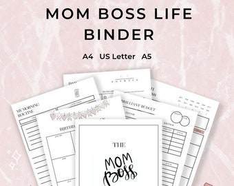 Le classeur de vie Mom Boss | Planificateur de vie | Gestion d'accueil | PDF imprimable | Téléchargement instantané | Téléchargement numérique | Lettre américaine | A4 | A5