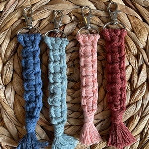 Macrame Keychain, Boho keychain