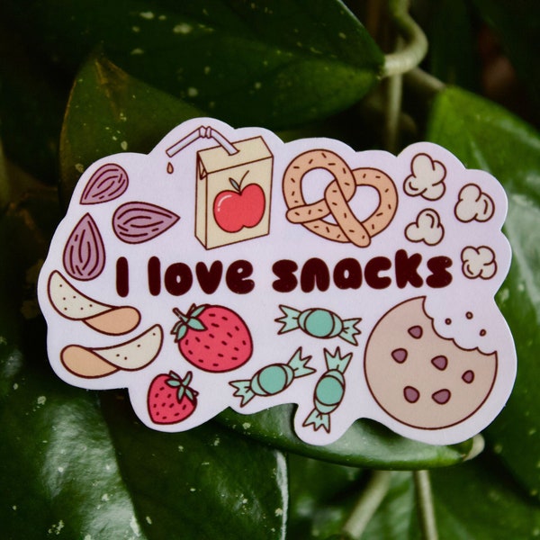 I Love Snacks // Nick Kroll // Holographic Sticker