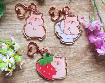 Cute Hamster Acrylic Epoxy Charms