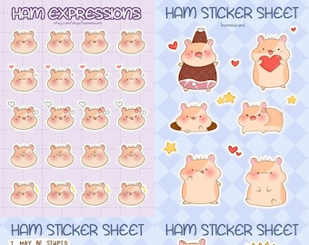 Cute Hamster Sticker Sheets