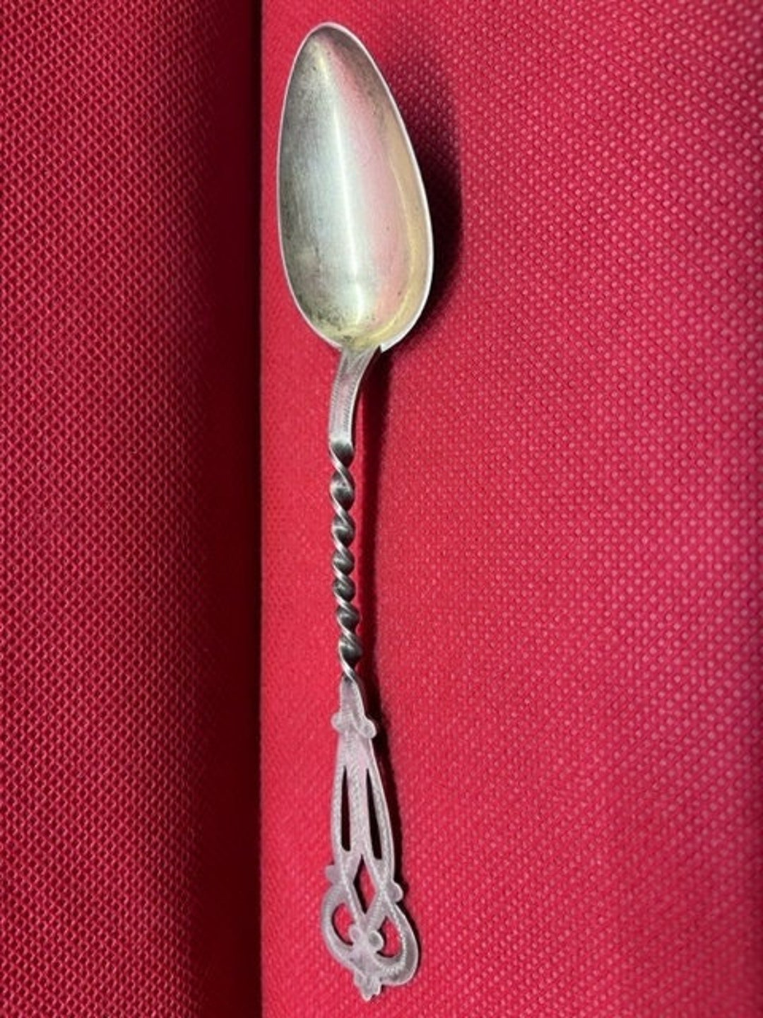 Small Decorative Spoon With Braided Cutout Handle Unique Spoon Etsy