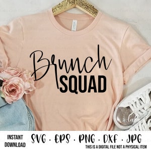 Brunch Squad SVG-Digitaler Download-Svg Png Jpg Jpeg Dxf Eps-Schneidedateien für Cricut Silhouette Cameo-SVG-Dateien