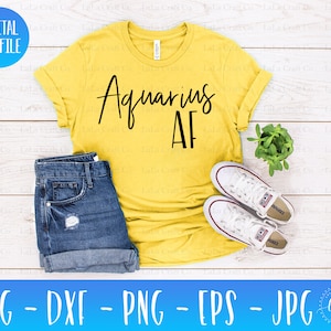 Svg Verseau AF | Svg signe astrologique du zodiaque | de l'horoscope | Signe astrologique | svg png dxf eps jpg jpeg | Fichiers de coupe Cricut Silhouette