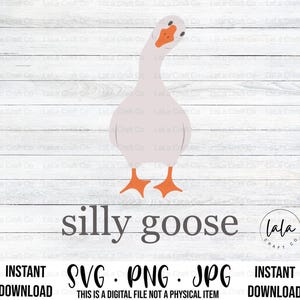 Silly Goose SVG PNG | Sarcastic Adult Humor | Funny Goose Shirt | Digital Download