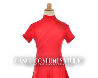 Pre-teen ballroom, Dance ballroom dress for kids, Latin Ballroom Competition dress, Standard dance dress,  Three piece Dress