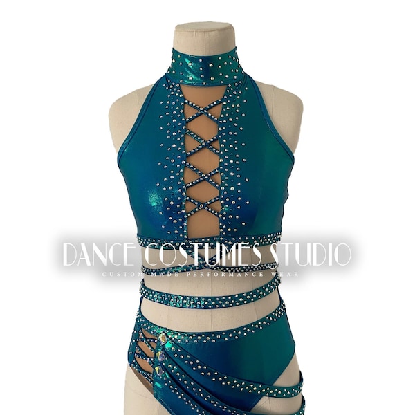 Custom Dance Costume | Jazz | Lyrical | Contemporary | 2 PC costume | Performance costumes | Girls Dance costumes | Pole Dance