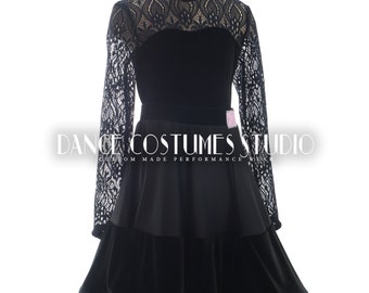 Pre-teen ballroom, Dance ballroom dress for kids, Latin Ballroom Competition dress, Standard dance dress,  Three piece Dress