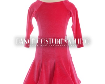 Pre-teen ballroom, Dance ballroom dress for kids, Latin Ballroom Competition dress, Standard dance dress,  Three piece Dress