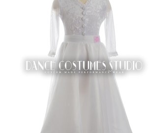 Pre-teen ballroom, Dance ballroom dress for kids, Latin Ballroom Competition dress, Standard dance dress,  Three piece Dress