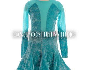 Pre-teen ballroom, Dance ballroom dress for kids, Latin Ballroom Competition dress, Standard dance dress,  Three piece Dress