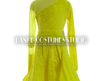 Pre-teen ballroom, Dance ballroom dress for kids, Latin Ballroom Competition dress, Standard dance dress,  Three piece Dress