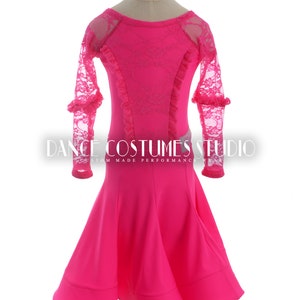 Pre-Teen-Ballsaal, Tanz-Ballsaal-Kleid für Kinder, Latein-Ballsaal-Turnierkleid, Standard-Tanzkleid, dreiteiliges Kleid