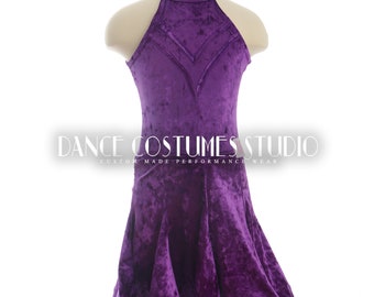 Pre-teen ballroom, Dance ballroom dress for kids, Latin Ballroom Competition dress, Standard dance dress,  Three piece Dress