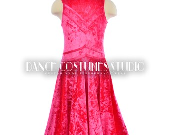 Pre-teen ballroom, Dance ballroom dress for kids, Latin Ballroom Competition dress, Standard dance dress,  Three piece Dress