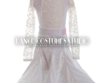 Pre-teen ballroom, Dance ballroom dress for kids, Latin Ballroom Competition dress, Standard dance dress,  Three piece Dress