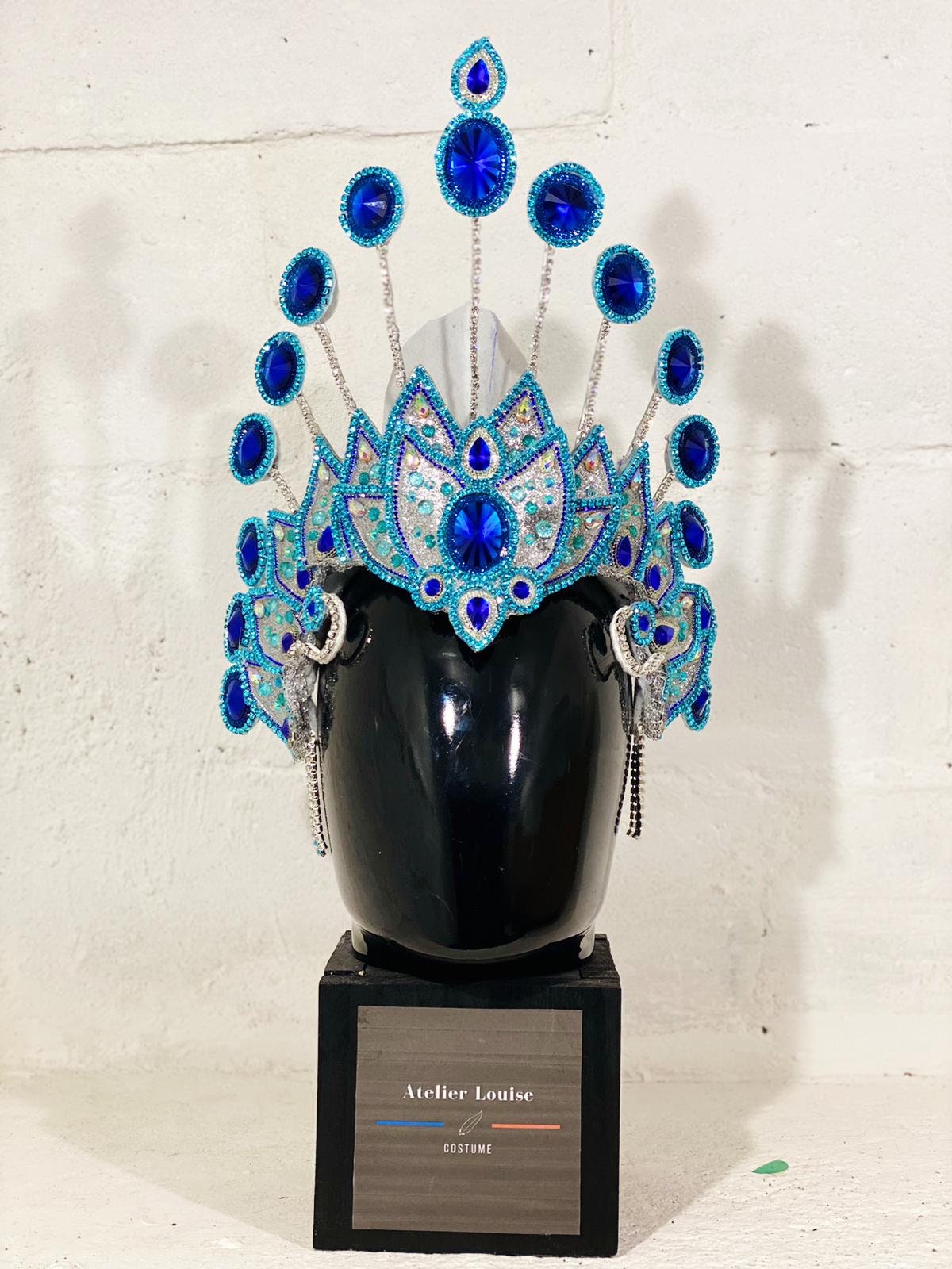 High quality samba frame headdress armature coiffe crystal strass without feather