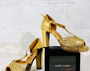 Samba platåskor guld ljus professionell show samba skor guld dans salsa sapatos tävling dansare