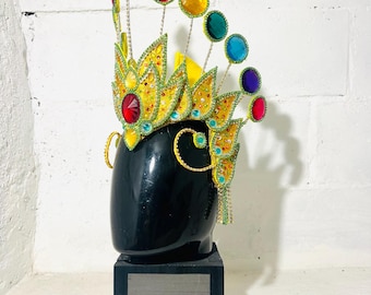 Samba, cabaret, burlesque headdress.