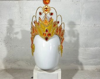 High quality samba frame headdress armature coiffe crystal strass without feather