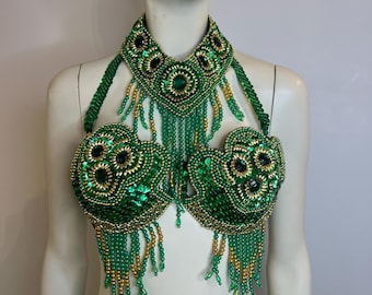 Green gold cabaret samba bikini size M