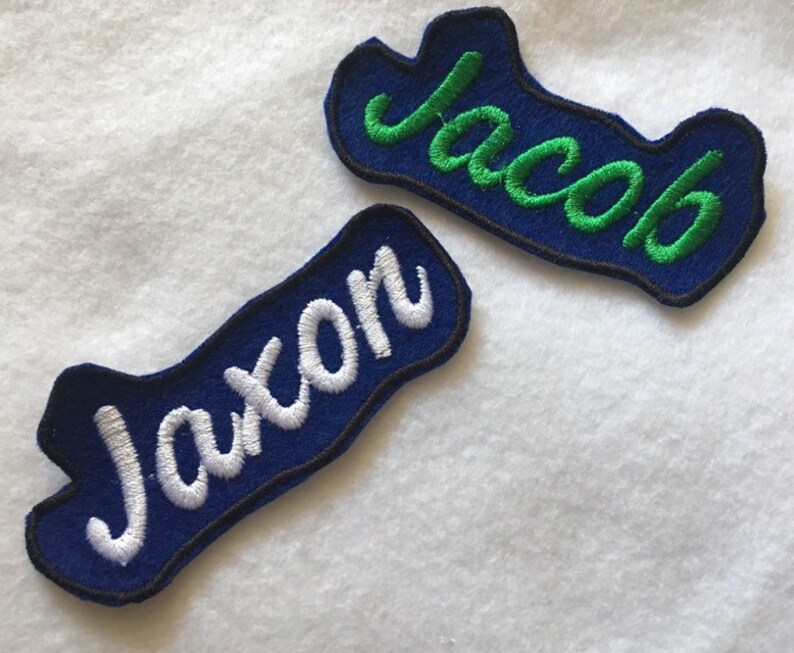 NAME Patches Felt Iron on Applique Patch any name custom name Etsy