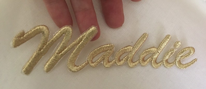 Embroidered Name Patches Free Style DIY Embroidery Script Names Custom Patches FreeStyle Any Color any Name Ironon Names
