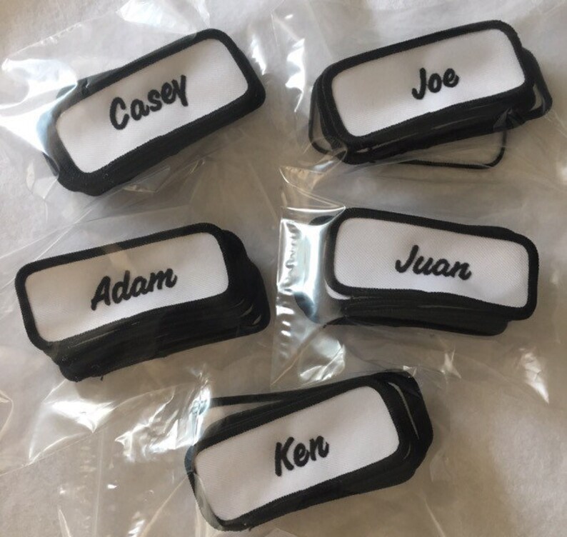 Custom Name Patches Name Patches Ironon Custom Name Patch Etsy