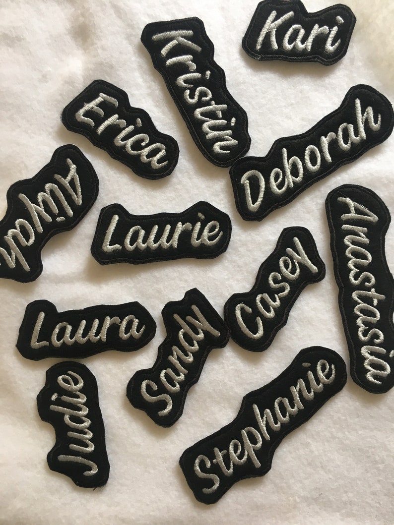 NAME Patches Felt Iron on Applique Patch any name custom name Etsy