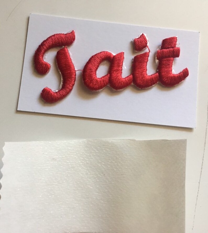 Embroidered Name Patches Free Style DIY Embroidery Script Names Custom Patches FreeStyle Any Color any Name Ironon Names