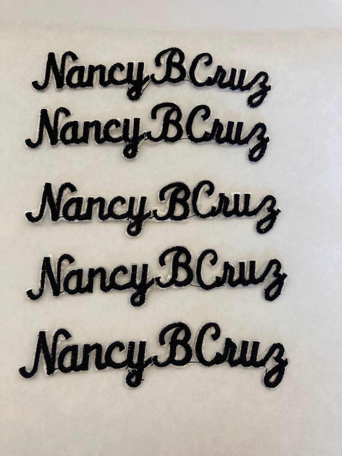 Embroidered Freeform Style DIY Embroidery Script Names Custom Etsy