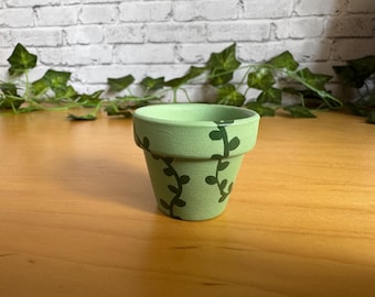 4.5インチの手描き植木鉢 - ハニービープランター - Etsy 日本