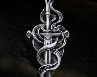 Sword of Silver Flame - Sword necklace - Ember Jewels