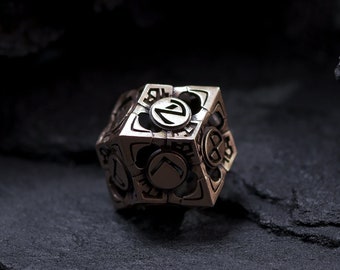 Atlantean D12 -  3d printed metal Dice - RPG dice - D20 - metal