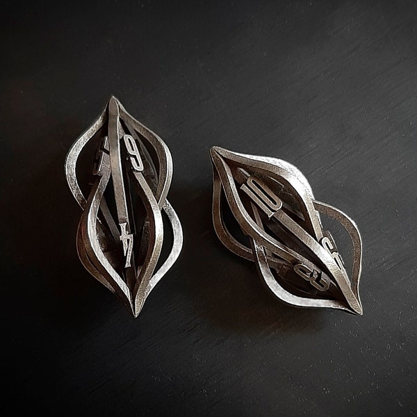 Arcanum D10 Dice Set: 3D Printed Metal RPG Dice