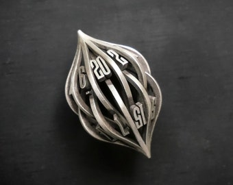 Arcanum D20: 3D Printed Metal RPG Dice