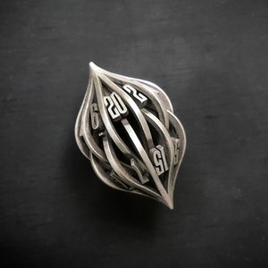 Arcanum D20: 3D Printed Metal RPG Dice