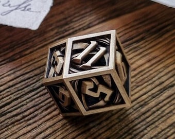 Moonweaver D12 - 3d geprinte metalen Dobbelstenen - RPG dobbelstenen - D20 - metaal