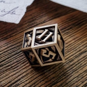 Moonweaver D12 3d printed metal Dice RPG dice D20 metal image 1