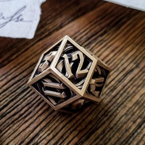 Moonweaver D12 3d printed metal Dice RPG dice D20 metal image 4