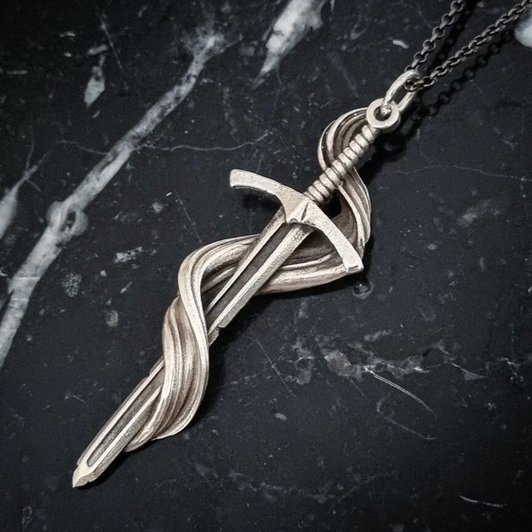 Ember Sword necklace - Sword necklace - Fantasy necklace