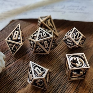 Moonweaver D12 3d printed metal Dice RPG dice D20 metal image 3